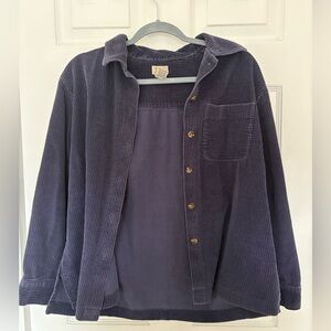 L.L. Bean Dark Blue Corduroy Shirt